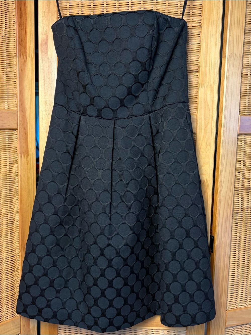 White House Black Market Black Strapless new with tags Fit-and-Flare Dress sz 2